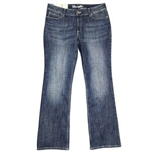 Wrangler Boot Cut Jeans Dark Wash 15/16x34 Mid rise